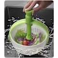 Miniatyrbilde 4 av 5: Salatslynge, manuell salatvasker og tørketrommel Pasta og pommes frites Spinner med roterende håndtak Rask og enkel multifunksjonell salatslynge for roterende sil