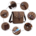 Miniatyrbild 5 av 5: Herr Canvas Axelväska (Kaqi) Messenger Bag Canvas Väska Axelväska 16 Tums Datorväska Messenger Bag
