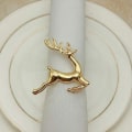 Miniatyrbillede 3 af 5: 6 stk. Guld Julehjorte Servietspænde Servietring Serviet ri
