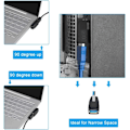 Miniatyrbillede 2 af 5: Sort 4 stk. USB 3.0 til USB 3.0 Adapter 90 graders vinklet han til hun