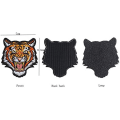 Miniatyrbilde 5 av 5: Taktisk brølende tigerhode brodert lapp, dyrebroderi