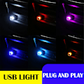 Pikkukuva 3 / 5: 1x Mini-lamppu lisävarusteet USB LED Auton sisätilojen neon Atmosphe