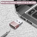 Miniatyrbild 3 av 5: USB C-hona till USB A-hane Adapter 3-pack, Typ C Laddningskabel C