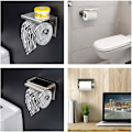 Miniatyrbillede 5 af 5: Toiletpapirholder 304, Toiletpapirholder uden boring vægmonteret toiletpapirholder, rustfrit stål