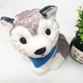 Pikkukuva 2 / 5: 11×9CM Hidasti palautuva Husky-pentulelu Ihastuttava Sling-koiran nipistyspurkauslelu