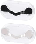 Svart+Silver Magnetisk Glasögonhållare, 2-pack Rostfritt Stål Glas