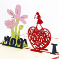 Pikkukuva 3 / 4: Äitienpäiväkortti, syntymäpäiväkortti äidille, 3D-popup-onnittelukortti