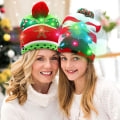 Miniatyrbilde 5 av 6: LED Lysende Julehatter Xmas Santa Ugly Hat Beanies 10 Farger
