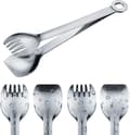 Set med 4 Premium Små Serveringstänger - 15 cm Appetizertänger i Rostfritt Stål