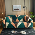 Miniatyrbilde 1 av 4: Sofaovertrekk 2 Seater 140-180cm Grønt Sofaovertrekk med Armlener Moderne