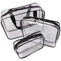 Miniatyrbillede 4 af 5: 3 i 1 gaveposer Transparent PVC rejsetaske Vandtæt Multifun