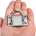 Miniatyrbillede 5 af 5: M5 Heavy Duty Pad Øjeplade, 304 Rustfrit Stål Aflang Øjeplade Plade, Klips Ring Krog Spænde U-formet (4stk, 5mm)