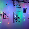 Miniatyrbillede 2 af 5: 4m Butterfly Ice Strip Curtain Light Julelys Kæde Net