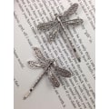 Miniatyrbillede 3 af 5: 6 dragonfly-formede hårklemmer, retro hårklemmer, søde hårklemmer