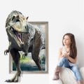 Miniatyrbild 1 av 5: 3D trasig vägg realistisk dinosaurie sovrum vardagsrum barn