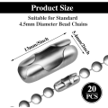 Miniatyrbillede 2 af 5: 20 stk. Perlekædeforbindelsesstik 4,5 mm Perlekædeforbindelsesstik Udskiftning Perlekædeclipsforbindelsesstik Til Perlekæder Halskæder Armbånd Nøgleringe