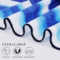 Miniatyrbilde 2 av 4: 2 stk sandsikker mikrofiber strandhåndkle for menn og kvinner 176x76 cm