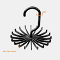 Miniatyrbilde 3 av 5: 4 stk 360 graders roterende skjerfhenger justerbar twirl slipsholder