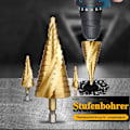 Miniatyrbillede 2 af 5: Trin Drill Bit 4 til 20 mm, HSS Konisk Drill Bit til Metal, Træ, Plast