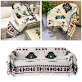 Miniatyrbilde 1 av 5: Multifunksjonelle møbeltrekk Farmhouse strikket teppe sofa C
