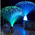 Miniatyrbilde 4 av 5: Fargerik lysende base optisk fiberlampe med stjerner overalt