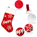 Miniatyrbild 3 av 5: HOHOHO Julstrumpor 1-pack, 18 tum Plysch Stora Chris