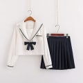 Miniatyrbilde 1 av 5: Student Plissert Skjørtsett, Japansk Bad Girl Jk Uniform Dress Myk