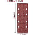 Miniatyrbillede 3 af 5: 40 stk. slibepapir til excentersliber 93 x 185 mm, 8 huller, 60/80