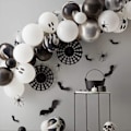 Miniatyrbillede 4 af 5: 100 stk. sorte balloner Latex festballoner - 12 tommer runde Hel