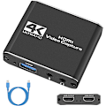 Miniatyrbillede 1 af 5: Capture-kort, videooptagelseskort med mikrofon 4K HDMI Loop-O