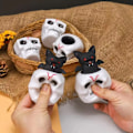 Miniatyrbillede 3 af 5: 4 stk. Halloween kranie bløde legetøj søde sorte flagermus legetøj stress lindring