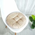Pikkukuva 3 / 4: Pellavainen pyöreä istuintyyny, puuvillapellavainen tatami-lattiatyyny, pehmeä