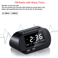 Miniatyrbillede 4 af 5: Urradio med FM-radio, digitalt vækkeur, indendørs tempe