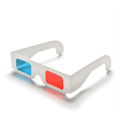 Miniatyrbillede 3 af 5: 50 par 3D-briller i papir, rød og cyan anaglyph, hvidt karton