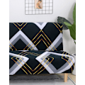 Miniatyrbillede 3 af 4: Strækbar armløs sofaovertræk, Universal armløs sofaovertræk Alle dækket sammenklappelig sofa beskytter, Nem at installere og rengøre, 3 sæder Clic Clac overtræk, Sort diamant