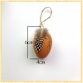 Miniatyrbillede 2 af 5: (Hvid/Lysebrun - 4cm) Påskeæg til ophæng - påskeophæng