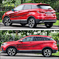Miniatyrbillede 3 af 5: 2 stykker (hvid) - 240cm Flammemønster Karosseri-sidesticker Flamme Mo