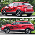 Pikkukuva 3 / 4: 2 kpl 240cm liekit (musta) grafiikka autokorin sivutarrat Fl