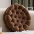 Miniatyrbillede 1 af 5: 14 tommer Biscuit formet dekorativ rund pude Comforta