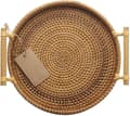 (24cm diameter) Bröd- och fruktkorg, rund serveringsbricka i rotting