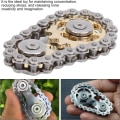 Miniatyrbillede 3 af 5: Finger Gyroskop, Rustfrit Stål Gear Finger Gyroskop Legetøj Dec