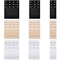 Miniatyrbilde 1 av 5: BH-forlengere 2 kroker/3 kroker/4 kroker Komfortable elastiske BH-stroppforlenger for kvinner 9 stykker 3 farger