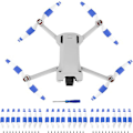 Miniatyrbild 2 av 5: (Blå) 24 st Propellrar för DJI Mini 4 Pro/Mini 3 Pro Ersättningspropellerblad Lågt Ljud Vingar 6030F för DJI Mini 4 Pro/Mi