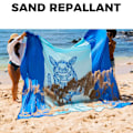 Miniatyrbillede 3 af 5: XXL 210x200cm Strandtæppe, Picnictæppe, Blødt og Holdbart, Vandtæt