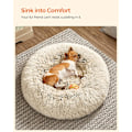 Miniatyrbilde 2 av 5: Khaki hundeseng, rund donut seng, sofa, avtagbar og vaskbar Cen