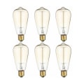 Miniatyrbillede 3 af 5: 6x E26 60W Edison-pære Glødelampe 220V ST64 Retro 64mm x 1