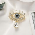 Miniatyrbilde 3 av 5: Lucky Charm Evil Eye med tårer Brosje Pin for kvinner Fullstendig-J
