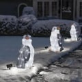 Miniatyrbillede 1 af 5: 3 stk. Lysende pingvin juleudendørsdekorationer med LED-have