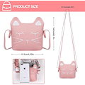 Miniatyrbillede 3 af 4: PU Læder Mini Crossbody Taske, Sød Lille Piger Crossbody Taske H