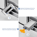 Miniatyrbillede 5 af 5: 2 stk. med nøgle aluminiumslegering dørrammesikkerhedslås justerbar B